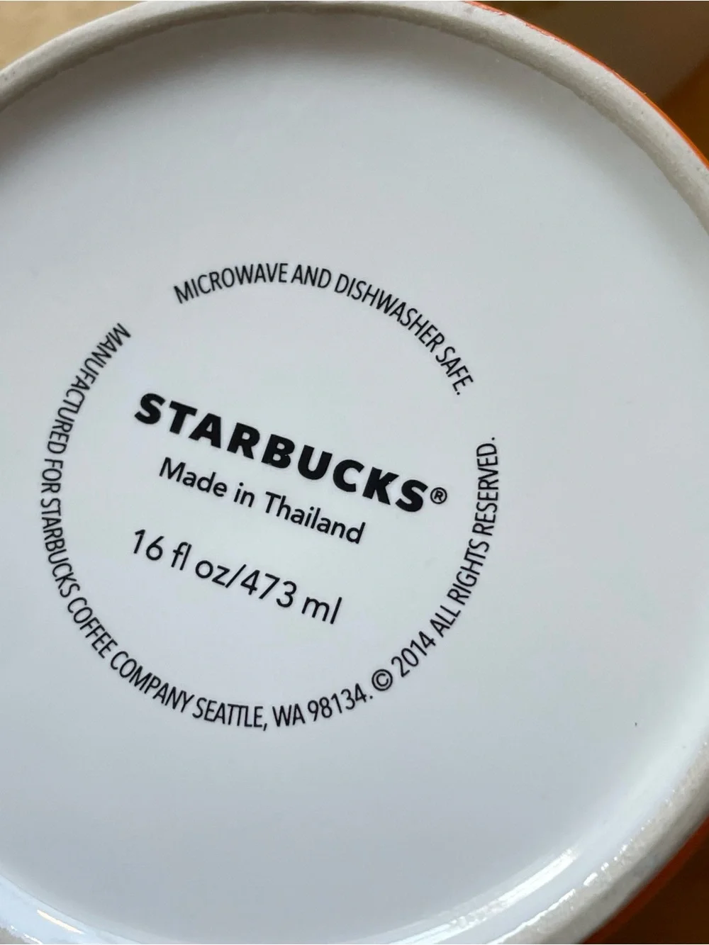 Starbucks City Collection Ceramic Mug - Red Interior set of 4